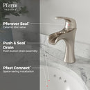 Pfister Jaida Waterfall Bathroom Sink Faucet 3 Hole B083LDQX61 - Brushed Nickel - Brand New