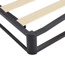 AMAZON BASICS METAL PLATFORM BED FRAME WITH WOODEN SLATS - 06PBECBF-QQ - BLACK - Like New