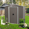 GENERIC 8FT X 4FT OUTDOOR METAL STORAGE SHED WITH METAL FOUNDATION - GRAY - Like New