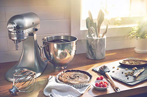 KITCHENAID ARTISAN SERIES 5 QUART TILT-HEAD STAND MIXER FLEX EDGE BEATER SILVER - Like New