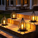 KAGOLING SOLAR LANTERNS WITH CANDLE KAGOLING SOLAR LANTERNS 4 PACK - BLACK - Like New