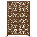 YESUNEED METAL PRIVACY SCREEN OUTDOOR 72" H×47" W FREESTANDING - BROWN&STAR - Like New