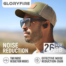 GLORYFIRE SHOOTING EAR PROTECTION EAR PLUGS 26DB NOISE REDUCTION - COOL BLACK - Like New