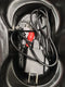 NOUUI BLUETOOTH HEADPHONES WITH TRANSMITTER CHARGING DOCK - BLACK - Like New