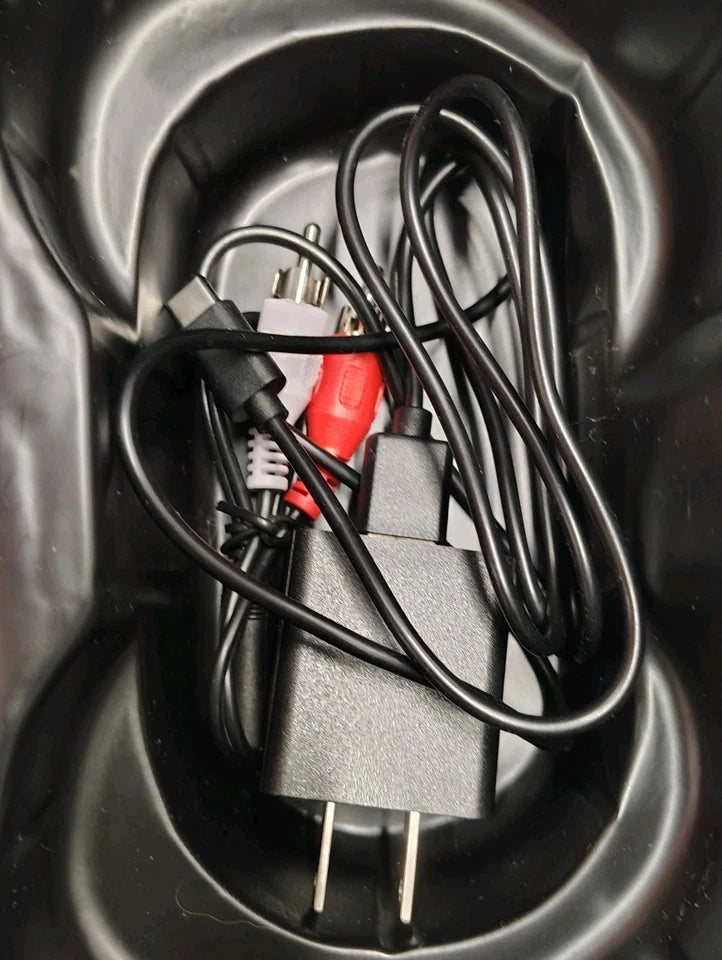 NOUUI BLUETOOTH HEADPHONES WITH TRANSMITTER CHARGING DOCK - BLACK - Like New