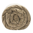 BlanQuil Quilted Weighted Blanket (Taupe 20lb) W/ Removable Cover - Like New