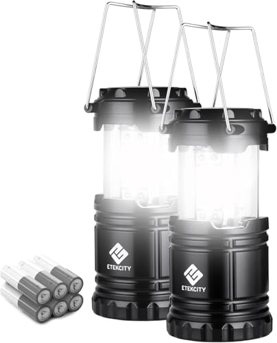 Etekcity Lantern Camping Essentials Lights, Led Flashlight, 2 Pack, Black - Like New