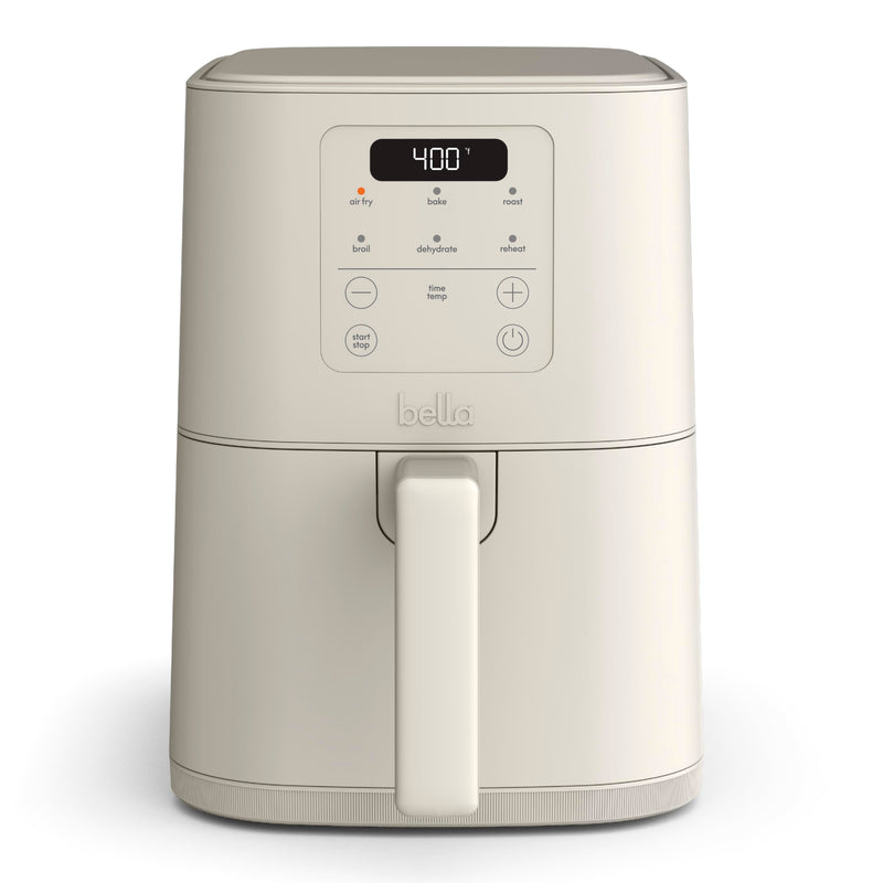 BELLA 4QT SLIM AIR FRYER EVERGOOD CERAMIC NONSTICK COAT - OATMILK - Like New