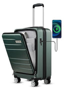 LUGGEX Carry On Luggage 22x14x9 Airline Approved B0C9Z8WD55 - Green - Brand New