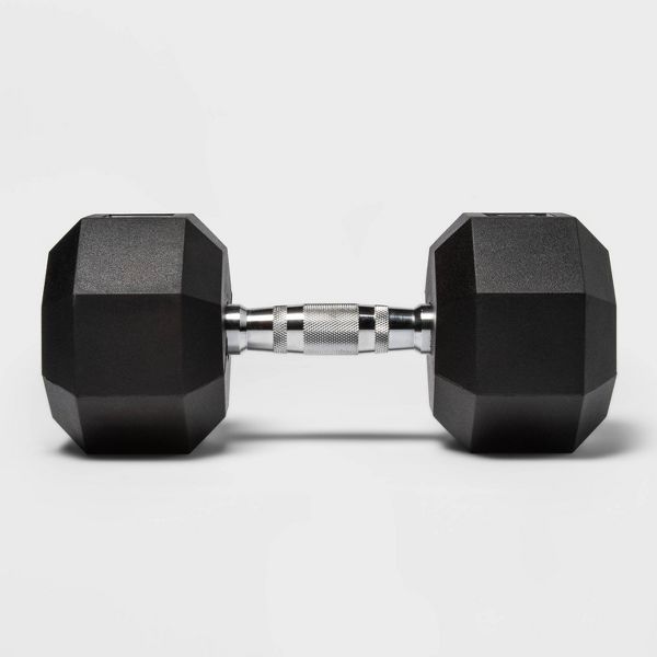 ALL IN MOTION HEX DUMBBELL 40LBS - BLACK/CHROME - Like New