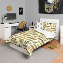 FOCO New Orleans Saints NFL Retro Bed in a Bag Comforter Bedding 5 Piece Twin - Brand New