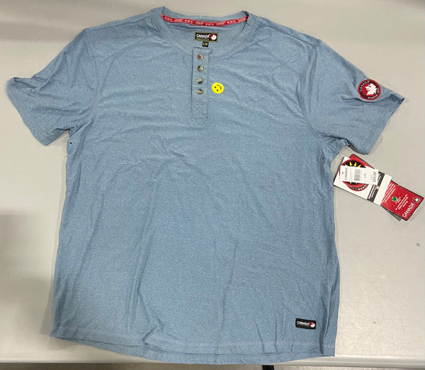 CANADA WEATHER GEAR MEN'S SUPREME SOFT TWO TONE CREW SKY SIZE LARGE - Brand New