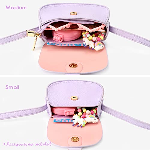 MIBASIES KIDS PURSE TODDLER CROSSBODY BAG TASSE SIZE M - LIGHT PURPLE - Like New