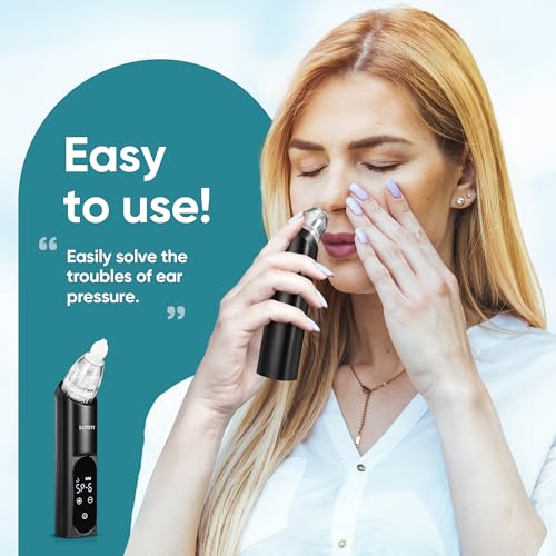 LOTETY EUSTACHIAN TUBE UNCLOGGER EAR PRESSURE RELIEF DEVICE FOR FLYING - BLACK - Like New