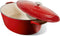 Cuisinart 7 Quart Cast Iron Oval Casserole CI770-33RG - Red - Scratch & Dent