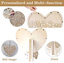 Keast Wedding Guest Book Alternative Wooden Wedding Sign Book 75 Hearts - Brand New