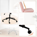 CUANBOZAM Armless Desk Chair Criss Cross Chair with Wheels Fabric Padded - Like New