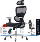 OLINE ERGOPRO ERGONOMIC OFFICE CHAIR ROLLING DESK 4D ADJUSTABLE ARMREST - BLACK - Like New