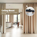 HOEFLIFE CEILING CURTAIN, CURTAIN TRACK MOUNT, ROOM DIVIDER (12-15FT) - BLACK - Brand New