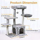 Pawstory Cat Tree Cat Tower Sisal Scratching Post for Indoor Cats B09FZ9ZV55 - Brand New