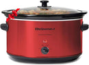 ELITE GOURMET MST-900RXT Electric Ceramic XL Jumbo Slow Cooker, 8.5Qt - RED - Like New