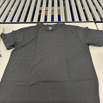 BLUE ICE PLAIN SHORT SLEEVE T-SHIRT - SIZE: MEN 2XL - BLACK - Brand New