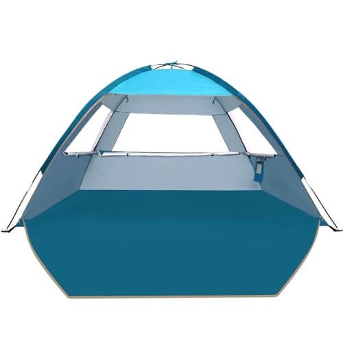 COMMOUDS Beach Tent Sun Shade 3/4-5/6-7/8-10 Person, UPF 50+ - Scratch & Dent