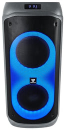 ROCKVILLE BASS PARTY 8 DUAL 8 INCH PORTABLE BATTERY LED PARTY BLUETOOTH SPEAKER - Like New
