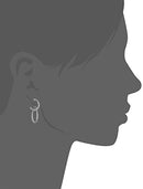 THE SAK WOMENS THE SAK SILVER-TONE POST BACK DOUBLE HOOP DROP EARRINGS - SILVER - Brand New