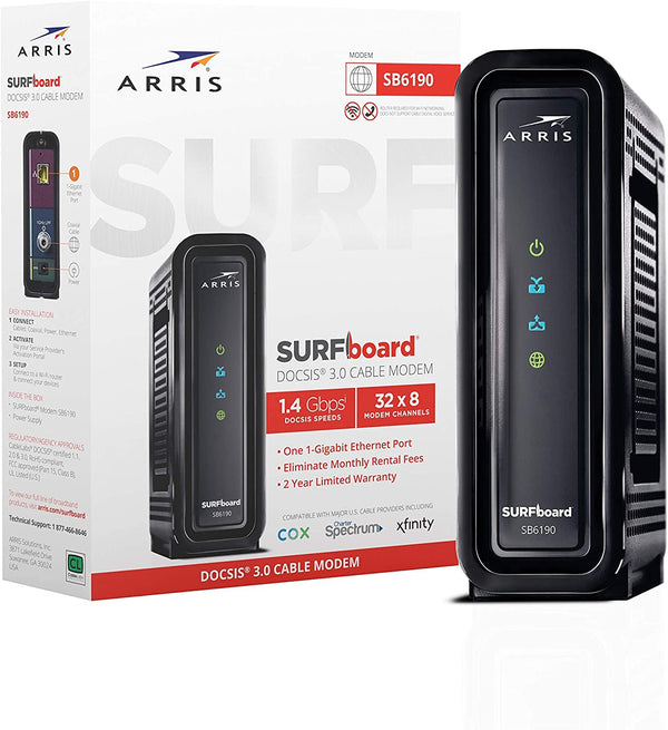ARRIS SURFboard DOCSIS 3.0 Cable Modem SB6190 Like New