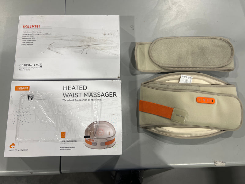 IKEEPFIT HEATED WAIST MASSAGER - BEIGE - Like New
