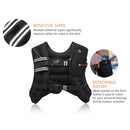 ZELUS WEIGHTED VEST, 25LB WEIGHT VEST WITH REFLECTIVE STRIPE FOR WORKOUT- BLACK - Like New