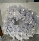BETHLEHEM LIGHTS 26" FACET LIGHT COLOR FLIP OVERLIT WREATH MUTICOLOR - WHITE - Like New