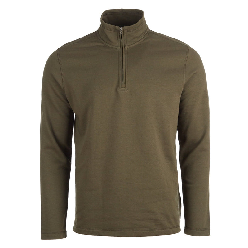 EDDIE BAUER MEN'S 1/4 ZIP DARK OLIVE - LARGE - Brand New