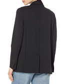 AMAZON ESSENTIALS WOMEN'S RELAXED-FIT SOFT PONTE BLAZER - LARGE - BLACK - Brand New