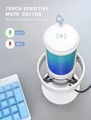 FIFINE USB PC RGB Microphone for Live Streaming, Gaming A8W - WHITE - Like New