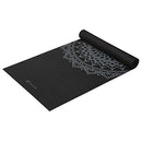 Gaiam Yoga Mat Premium Print, 5mm Non-Slip Mat (Black Marrakesh) - Brand New