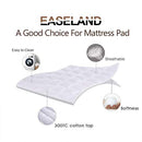 EASELAND Queen Size Mattress Pad Pillow Top Mattress Cover Quilted Fitted - Like New