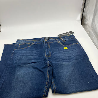 7GROOVE MEN'S JEANS STRAIGHT DENIM - SIZE: MEN 38/30 - DARK INDIGO - Brand New