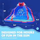 Sunny & Fun Ultra Climber Inflatable Water Slide Park 13.1x11.2x7.9ft - Blue/Red - Like New