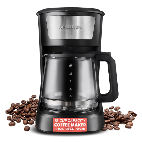 Gourmia Drip Coffee Maker 12 Cup One-Touch Operation GCM3282 - Black - Like New