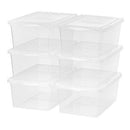 Mainstay 17 QT Plastic Sweater Storage Box 6 Pack 1 Pack B08GZMTNPQ - Clear - Brand New