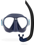 CRESSI NAUTILUS COMBO MASK & SNORKEL KIT, WATERTIGHT SEAL, ADULT BLUE NAVY - Brand New