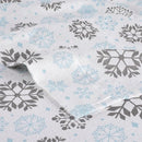 Kathy Ireland 4-Piece Gray Blue Frost 100% Turkish Cotton Flannel Full Sheet Set - Brand New