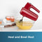 BLACK+DECKER Hand Held 5-Speed Mixer - Red - Like New