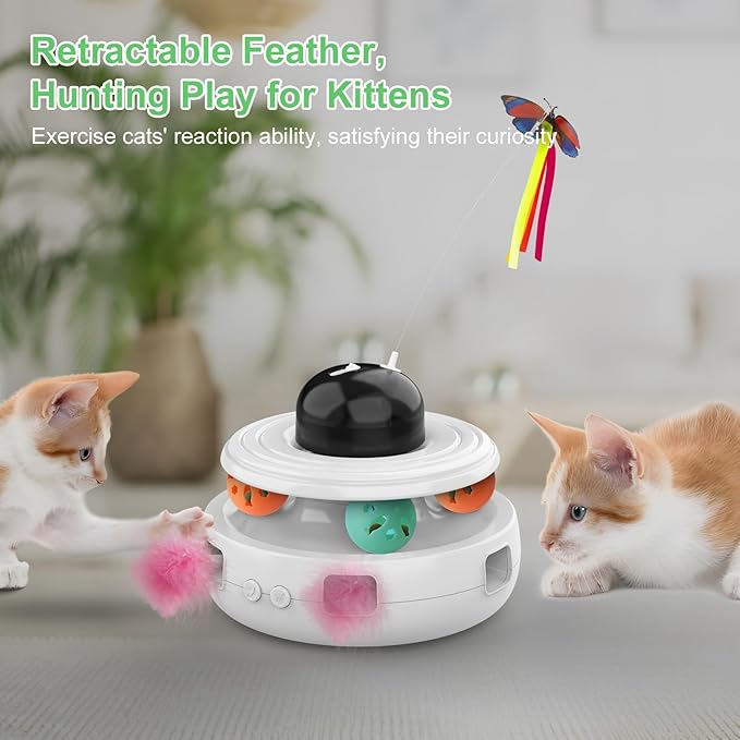 DOOPO Cat Toys 5 in 1 Automatic Interactive Kitten Toy Laser - Scratch & Dent