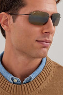 MAUI JIM BREAKWALL POLARIZED RIMLESS SUNGLASSES ROOTBEER/HCL BRONZE - Like New