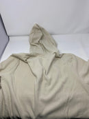 BLUE ICE MEN'S LOOSE FIT WAFFLE KNIT THERMAL HENLEY HOODIE - SIZE: 2XL - NATURAL - Like New