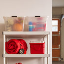 IRIS USA 5Pack 68qt/17gal Clear View Plastic Storage Bin with Lid - NEW - Brand New