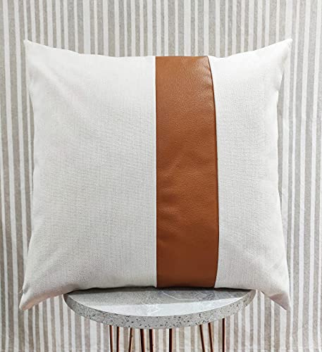 EFOLKI BOHO THROW PILLOW COVERS FOR COUCH BED 18X18 SET OF 6 WHITE/BROWN/BLACK - Brand New